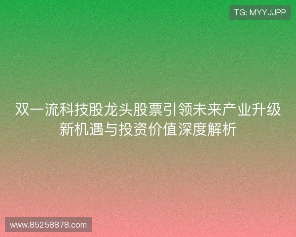 双一流科技股龙头股票引领未来产业升级新机遇与投资价值深度解析 双一流科技股龙头股票引领未来产业升级新机遇与投资价值深度解析
